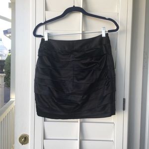 Express satin pleated mini skirt